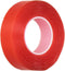 The Stickmaster Red Clear Double-Sided Tape Heat Resistant - 12mm x 5m