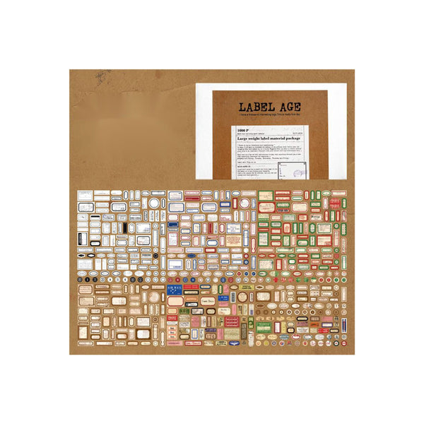 Poppy Crafts Kraft Box Tag Sticker 1000 Pack*