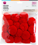 CousinDIY Pom-Poms 2" 20/Pkg Red