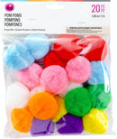 CousinDIY Pom-Poms 2" 20/Pkg Primary Multi-Coloured
