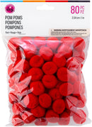 CousinDIY Pom-Pom 1" 80/Pkg Red