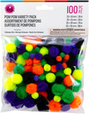 CousinDIY Pom-Poms 100/Pkg Halloween Variety Pack