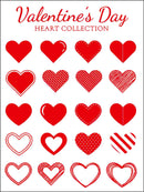 Poppy Crafts Clear Stamps #525 - Valentine's Day Heart Collection #1
