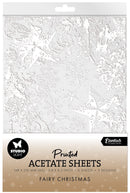 Studio Light Fairy Christmas Acetate Sheets 6/Pkg Snow, Fairies & Stars