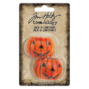 Tim Holtz Idea-Ology Resin Jack-O-Lanterns 2/Pkg 1.25"X1"