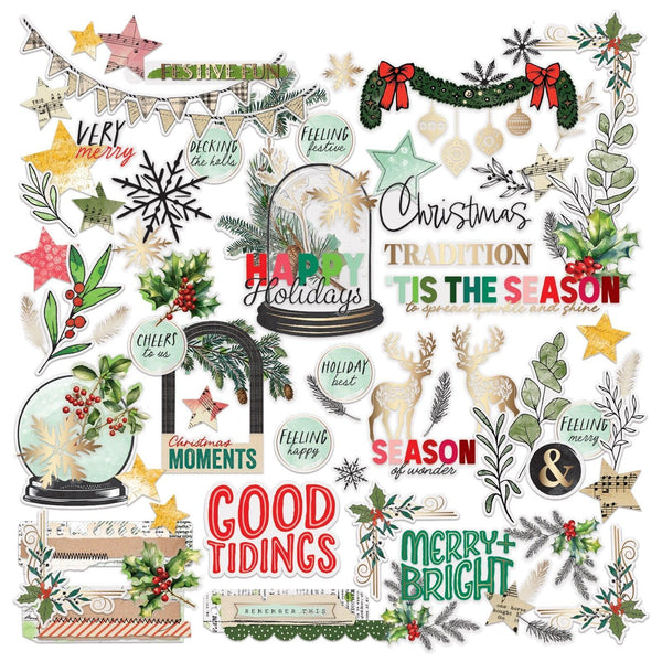 49 And Marketing Die-Cuts Foiled, Mistletoe And Memories