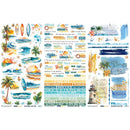 49 And Market Rub-On Transfer Set 6"X12" Beach Vibes