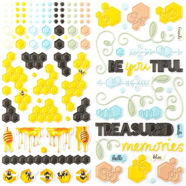 49 And Market Puffy Stickers Botanical Buzz