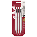 Uni-ball ONE Retractable Gel Pen 0.7 mm Black, 3 Pack