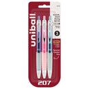 Uni-ball - Signo 207 Colours Retractable Rollerball Pens - 3 Pack