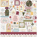 Carta Bella Pressed Floral Cardstock Stickers 12"X12" Element