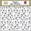 Carta Bella Pressed Floral Stencil 6"X6" Pressed Wildflower