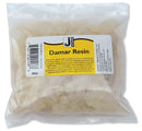 Packaged Damar Resin with a label on a white background