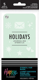 Happy Planner Stencil Fan Book Holiday