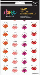Happy Planner 10 Sheet Sticker Value Pack Floral Energy