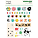 Simple Stories Say Adhesive Brads Chipboard Pieces Game Night