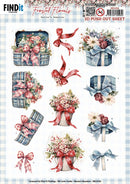 Find It Trading Berries Beauties 3D Push Out Sheet Bow, Frosted Florals