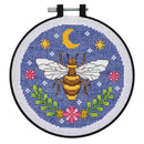 Bucilla - Mindful Counted Cross Stitch Kit Expressive Bee 6" Round
