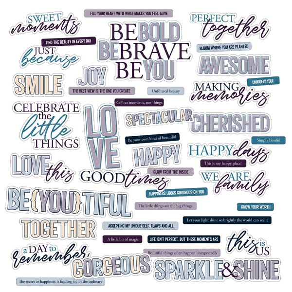 49 And Market Plume & Petal Chipboard Sentiments