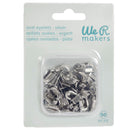 We R Crop-A-Dile Oval Eyelets Silver 50pc