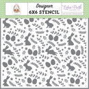 Echo Park Easter Basket Cute Bunny 6x6 Stencil - craft supplies packaging