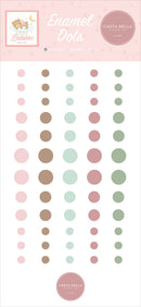 Carta Bella Little Lullabies Baby Girl enamel dots in pastel pink mint sage and beige