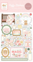 Echo Park Paper - Little Lullabies - Baby Girl Puffy Stickers premium scrapbooking and paper crafting supplies by Echo Park Paper Co.