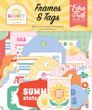 Echo Park Our Groovy Summer decorative brads with coordinating tag pieces and summer designs