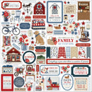 Carta Bella Americana Summer 12x12 cardstock sticker sheet for scrapbooking