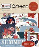 Carta Bella Americana Summer 33-piece ephemera for scrapbooking