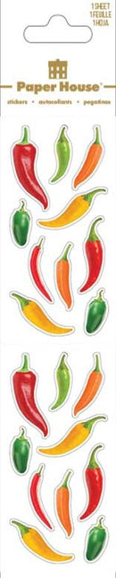 Paper House hot pepper scrapbook stickers for food themed crafts and colourful paper projects