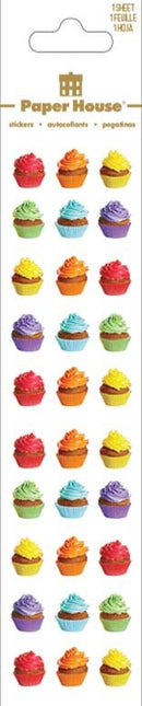 Paper House cupcake scrapbook stickers for birthday cards baking themes and party craft projects