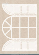 Find It Trading Deco Essentials Stencil - Window  - Winter Bunnies stencil