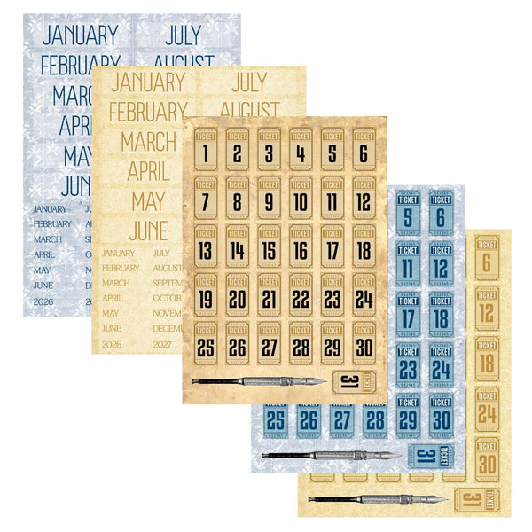 Elizabeth Craft Designs ‚Äì Patterned Cardstock Pack 5.8" √ó 8.3" ‚Äì Everyday Ephemera
