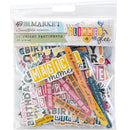 49 And Market Glimmer & Glee chipboard sentiments with colourful uplifting phrases and words