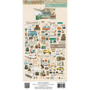 49 And Market Travel Diaries laser cut elements with suitcases, planes, maps and travel accessories