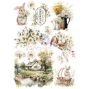 Prima Marketing Among the Wildflowers Collection A4 Transfer Sheet – Botanical Spring Scenes – 8.3" x 11.7"