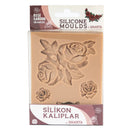 SMARTA Rose Garden silicone mould with detailed roses and leaves for clay resin and mixed media floral crafts