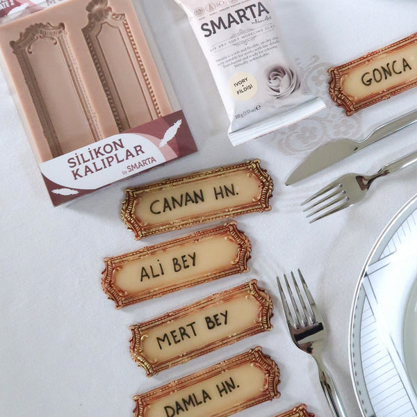 SMARTA – Name Plate 2 Silicone Mould for Clay, Resin & Mixed Media Crafts