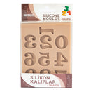 SMARTA Numbers silicone mould with decorative numeral designs for clay resin birthdays journals and mixed media crafts