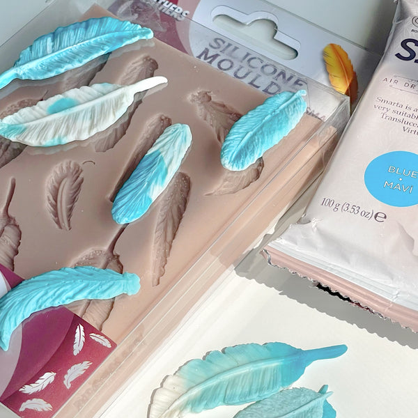 SMARTA – Feathers Silicone Mould for Clay, Resin & Boho Mixed Media Crafts