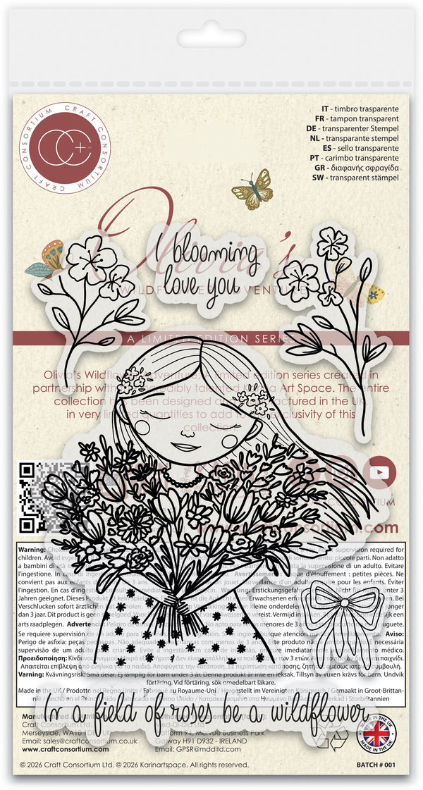 Craft Consortium – Olivia's Wildflower Adventure Clear Stamps "Be A Wildflower"
