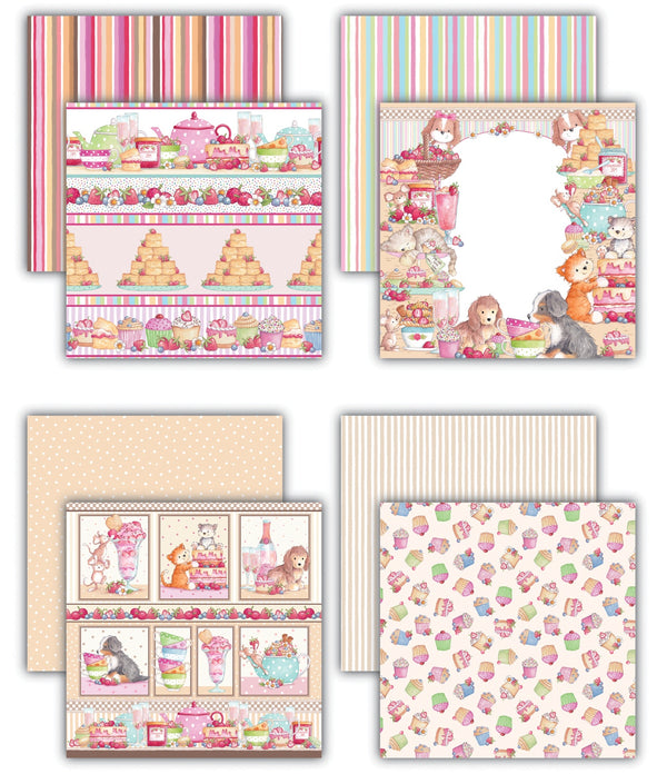 Craft Consortium Strawberry Tea 8" x 8" Premium Paper Pad