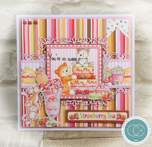 Craft Consortium Strawberry Tea 8" x 8" Premium Paper Pad