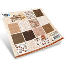 Find It Trading Berrie's Beauties Sweet Moments 8x8 inch paper pad with 16 chocolate and bakery themed sheets