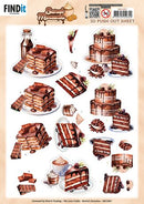 Find It Trading Berrie's Beauties Sweet Moments Baked With Love 3D push-out sheet with chocolate layer cakes