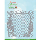 Find It Trading Berrie's Beauties Whispers of Nature Feather metal cutting die with decorative lattice frame and feathers