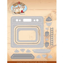 Homestead Bakery machines themed metal craft die set with mixer, scales and baking accessories