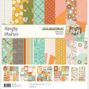 Simple Stories Open Road 12x12 collection kit with 12 double-sided designer cardstock sheets, cut apart element sheets and 77-piece cardstock sticker sheet