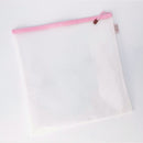 Simple Stories large white mesh craft storage pouch with pink zipper for organising stickers, die cuts, stamps and scrapbooking supplies
